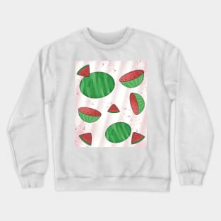 Cute Watermelon Repeated Design Crewneck Sweatshirt